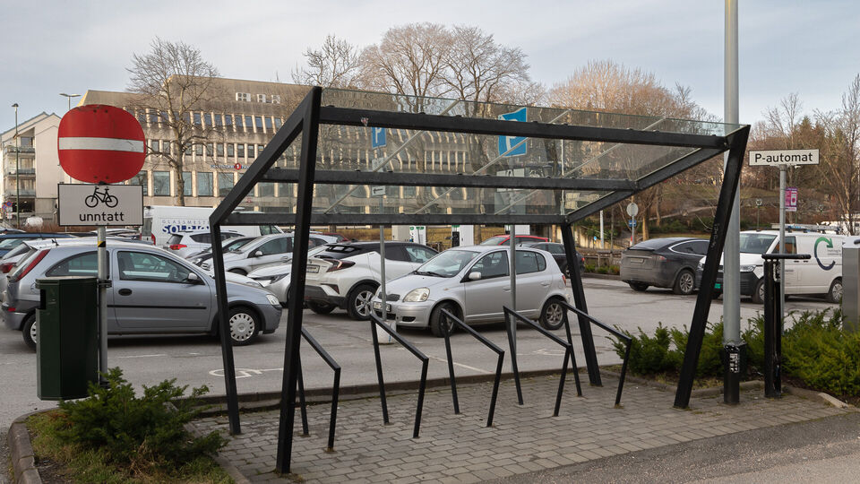 Foto av sykkelparkeringsplass i Kristiansund
